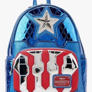 Marvel Infinity Saga Kids Backpack - Blue, Red, Silver Star Design
